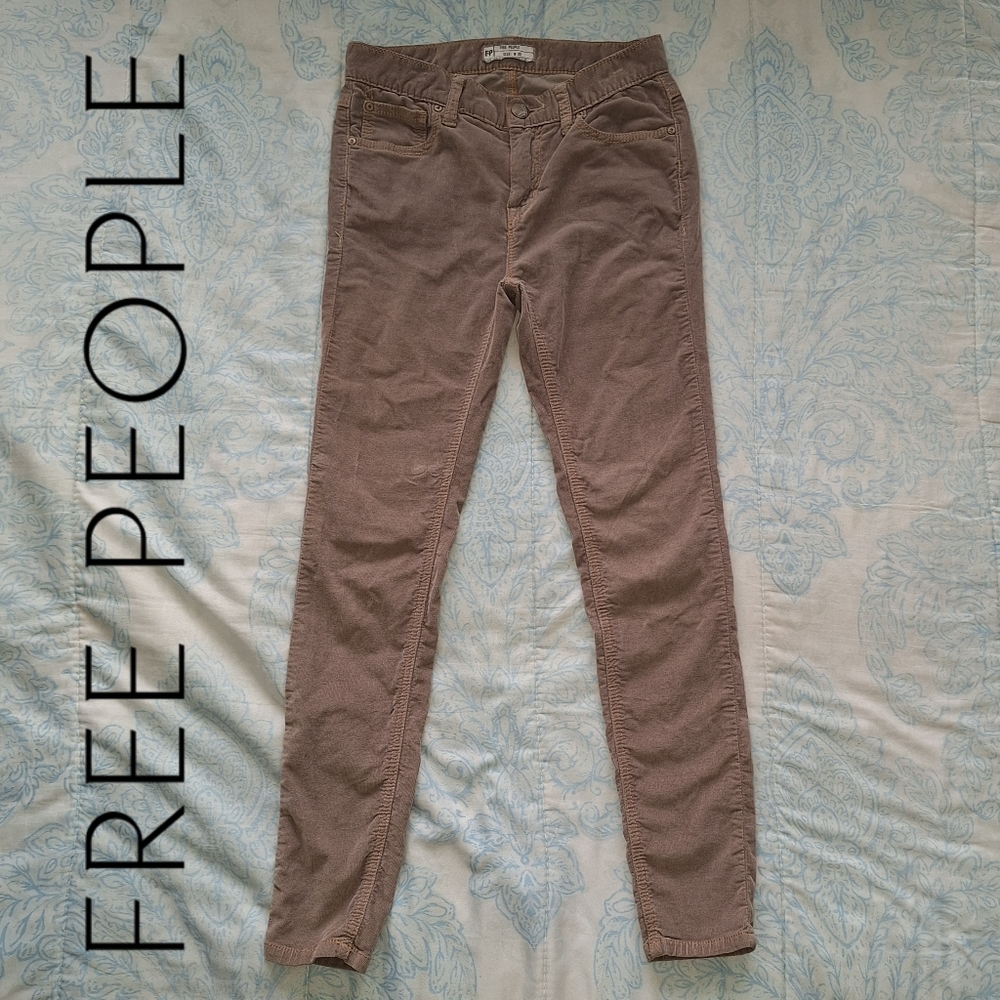 Free People Skinny Corduroy Pants Size 25